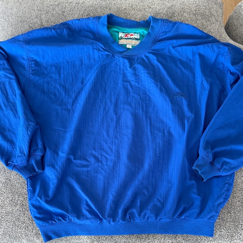 Classic Blue Crewneck Golf Pullover by Sun Mountain - Headwind Series